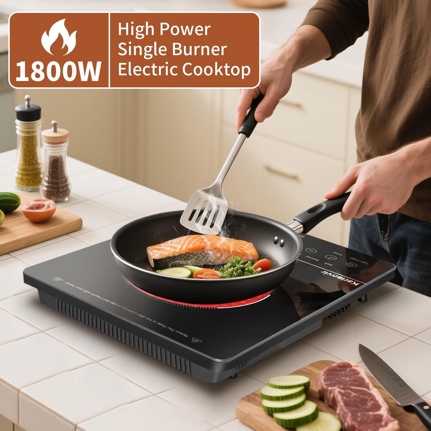 image2 Burner Electric Cooktop 110v 24 Inch Electric Stove Countertop ampamp Builtin Plugin Electrics Cooktop 8 Power Levels ampamp 8 Functions Touch Control Safety Lock Timer 2000W Karienvirsingle burner