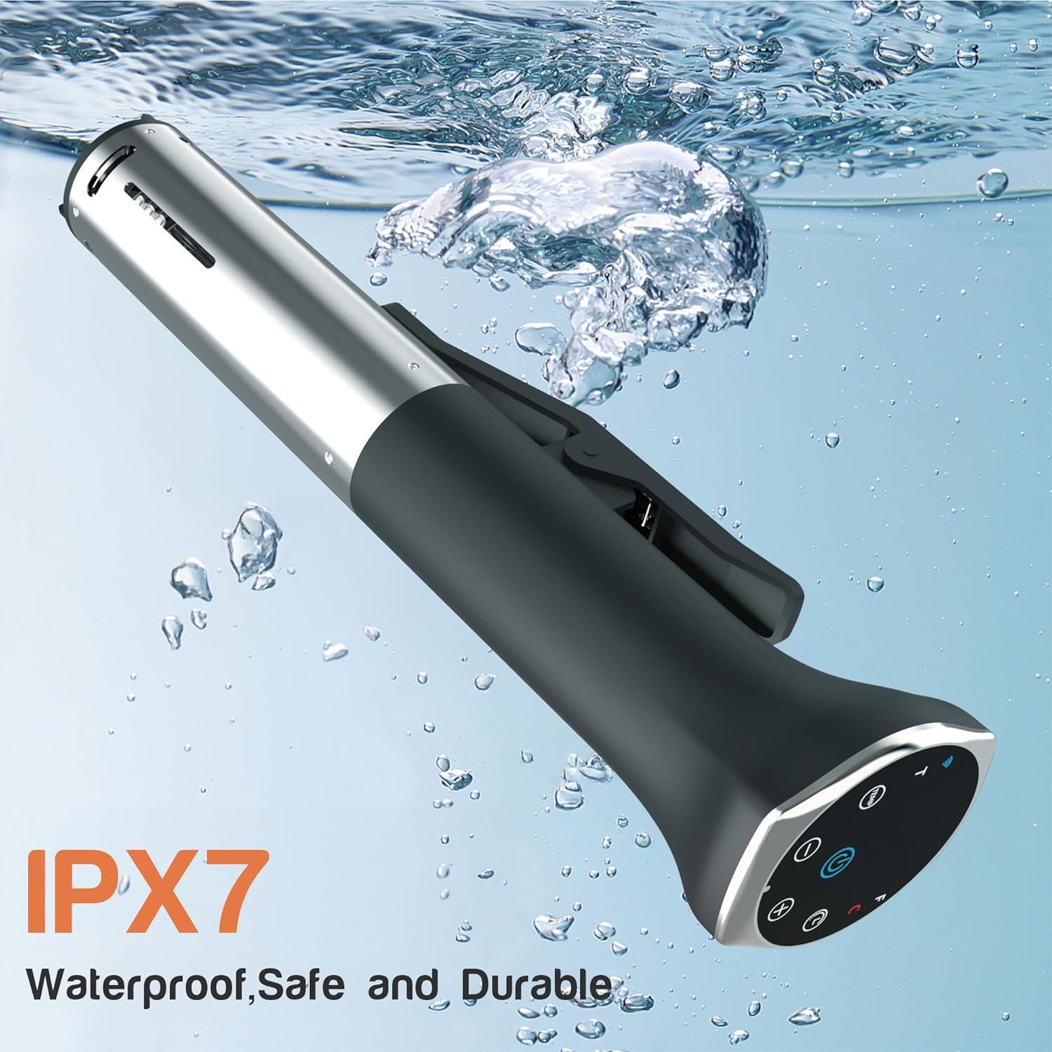 imageWIFI Sous Vide Cooker Sealable Bags Kit 1100W SousVide Cooker Immersion Circulator 109050194 Sous Vide Machine with Temperature ampamp Timer Touch Control AC120V60Hzwifi silver