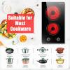 image2 Bruner Electric Cooktop Plug in Electric Cooktop 110v 12 Inch Kitchen Electrics Stove Countertop ampamp BuiltIn Knob and Touch Control 9 Power Levels 2000w Safety Lock Pause Timer KarienvirWhite knob new