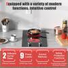 image2 Bruner Electric Cooktop Plug in Electric Cooktop 110v 12 Inch Kitchen Electrics Stove Countertop ampamp BuiltIn Knob and Touch Control 9 Power Levels 2000w Safety Lock Pause Timer KarienvirWhite knob new