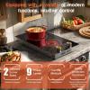 image2 Bruner Electric Cooktop Plug in Electric Cooktop 110v 12 Inch Kitchen Electrics Stove Countertop ampamp BuiltIn Knob and Touch Control 9 Power Levels 2000w Safety Lock Pause Timer Karienvirgold knob