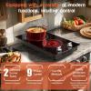image2 Bruner Electric Cooktop Plug in Electric Cooktop 110v 12 Inch Kitchen Electrics Stove Countertop ampamp BuiltIn Knob and Touch Control 9 Power Levels 2000w Safety Lock Pause Timer Karienvirgrey knob