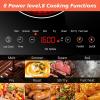 image2 Burner Electric Cooktop 110v 24 Inch Electric Stove Countertop ampamp Builtin Plugin Electrics Cooktop 8 Power Levels ampamp 8 Functions Touch Control Safety Lock Timer 2000W Karienvir24 inch black 2 burner
