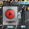 image2 Burner Electric Cooktop 110v 24 Inch Electric Stove Countertop ampamp Builtin Plugin Electrics Cooktop 8 Power Levels ampamp 8 Functions Touch Control Safety Lock Timer 2000W Karienvirsingle burner grey