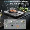 image2 Burner Electric Cooktop 110v 24 Inch Electric Stove Countertop ampamp Builtin Plugin Electrics Cooktop 8 Power Levels ampamp 8 Functions Touch Control Safety Lock Timer 2000W Karienvirsingle burner grey