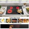 image24 Inch Electric Cooktop Built in Electrics Stove Top 4 Burner Electric Stove Touch Control 6000W 9 Power Levels Safety Lock Timer Pause Function 240V Hard WireNo Plugblack 30 inch 4 burner