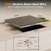 image24 Inch Electric Cooktop Built in Electrics Stove Top 4 Burner Electric Stove Touch Control 6000W 9 Power Levels Safety Lock Timer Pause Function 240V Hard WireNo Plugblack 24 inch 4 burner