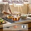 imageElectric Cooktop 24 Inch 4 Burner Electric Stove 6000W Textured Pattern 9 Power Lecels 220V240V Builtin Electrics Radiant Cooktop Knob Control Safe Lock Timer Pause24 Inch Black H03