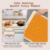 imageWarming Mat for Food 500W Upgrade Hightech Graphene Food Warming Mat Silicone Warming Tray Heating Fastly in 10s 7MM Raised Feet 6 Level Temp ampamp 6 Timer Setting Warming Tray Rollable BeigeBeige