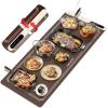 imageWarming Mat for Food 500W Upgrade Hightech Graphene Food Warming Mat Silicone Warming Tray Heating Fastly in 10s 7MM Raised Feet 6 Level Temp ampamp 6 Timer Setting Warming Tray Rollable BeigeBrown