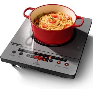 image2 Burner Electric Cooktop 110v 24 Inch Electric Stove Countertop ampamp Builtin Plugin Electrics Cooktop 8 Power Levels ampamp 8 Functions Touch Control Safety Lock Timer 2000W Karienvirsingle burner grey