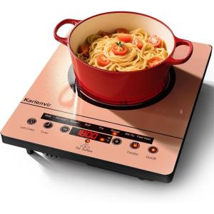 image2 Burner Electric Cooktop 110v 24 Inch Electric Stove Countertop ampamp Builtin Plugin Electrics Cooktop 8 Power Levels ampamp 8 Functions Touch Control Safety Lock Timer 2000W Karienvirsingle burner orange