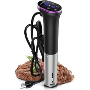 imageWIFI Sous Vide Cooker Sealable Bags Kit 1100W SousVide Cooker Immersion Circulator 109050194 Sous Vide Machine with Temperature ampamp Timer Touch Control AC120V60HzSous Vide Cooker WIFI Purple