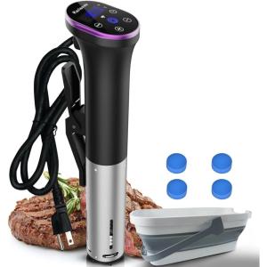 imageWIFI Sous Vide Cooker Sealable Bags Kit 1100W SousVide Cooker Immersion Circulator 109050194 Sous Vide Machine with Temperature ampamp Timer Touch Control AC120V60HzSous Vide Cooker Container Kit