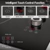 image30 Inch Electric Cooktop 5 Burner Karienvir 8600W Builtin Electric Stove Top Cooktop 30 with Doublering Burner Knob amp Touch Control 9 Power Levels Timer Safety Lock 220V240V Hard Wire30 Inch 5 Burner