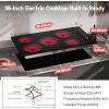image30 Inch Electric Cooktop 5 Burner Karienvir 8600W Builtin Electric Stove Top Cooktop 30 with Doublering Burner Knob amp Touch Control 9 Power Levels Timer Safety Lock 220V240V Hard Wire36 Inch 5 Burner