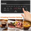 image30 Inch Electric Cooktop 5 Burner Karienvir 8600W Builtin Electric Stove Top Cooktop 30 with Doublering Burner Knob amp Touch Control 9 Power Levels Timer Safety Lock 220V240V Hard WireBlack Single Burner
